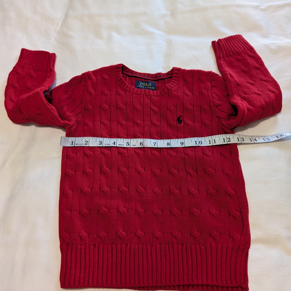 Polo by Ralph Lauren Kids Red Knit Sweater - Picture 5 of 8